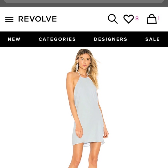 NBD Dresses & Skirts - Revolve NBD Flora Dress - light blue halter